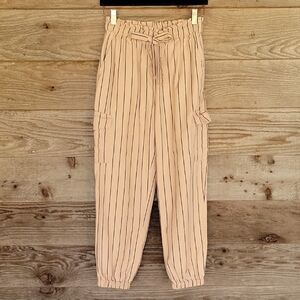 Loft Size XSmall Peach And Gray Striped  Cargo Pants